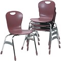 Virco® Zuma™ Series Plastic Stack Chairs, 18H, Wine