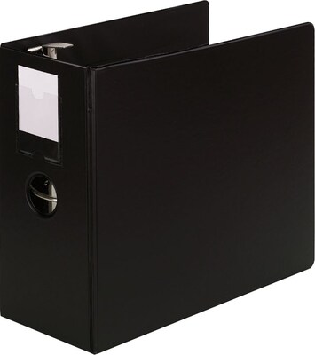 Wilson Jones 384 Heavy Duty 5 Flexible Poly Binders, D-Ring, Black (38450B)