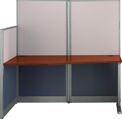 Bush Business Furniture Office in an Hour 65W x 33D Straight Workstation, Hansen Cherry, Installed (WC36492-03KFA)