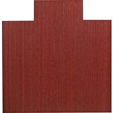 Anji Mountain Standard Bamboo Roll-Up Chairmat, Rectangular, 55x57, Dark Cherry