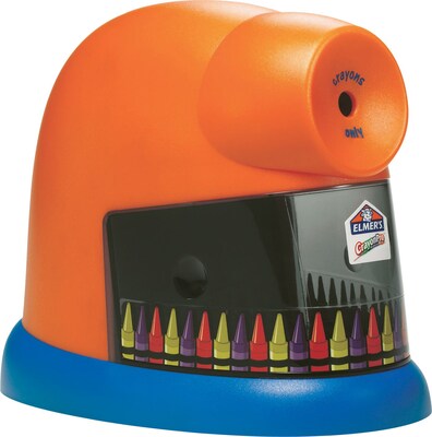 Elmers 1680 CrayonPro Electric Sharpener, Orange/Blue