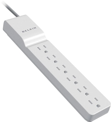 Belkin™ BE106000 6-Outlet 720 Joules Surge Protector with 8 Cord