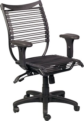 MooreCo Seatflex Spun-elastic Back Elastic Band Computer and Desk Chair, Black (34421)
