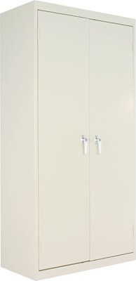 Alera Fixed Shelf Storage Cabinet, Putty, 4-Shelf, 36W x 18D x 72H (ALECM7218PY)