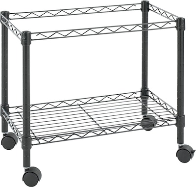 Alera® Rolling File Cart, Black, Letter (FW601424BL)