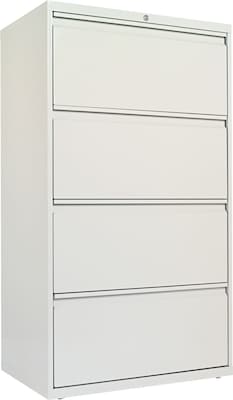 Alera 5000 Series Lateral File/Storage Cabinet, 4-Drawer, Letter/Legal, Light Gray, 54H x 30W x 19