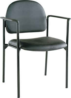 Alera™ Sorrento Caresoft Fabric Guest Chair; Black