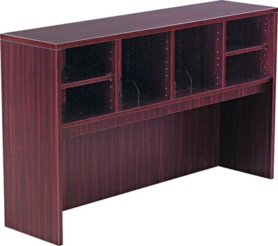 Alera™ Valencia Series Executive Suites in Mahogany; Open Storage Hutch, 60W