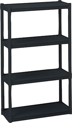 Iceberg® Rough N Ready 4-Shelf Storage System, Black