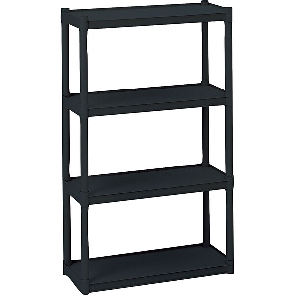 Iceberg® Rough N Ready 4-Shelf Storage System, Black