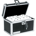 Vaultz™ Locking Index Card Box, 550-Card Capacity, 5 x 8, Black (VZ01280)