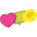 Redi-Tag® Self-Stick Die-Cut Shaped Notepads, Assorted Neon Colors, 3/Pk