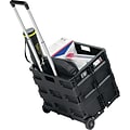 Safco STOW AWAY Folding Caddy, Black Plastic & Aluminum (SAF4054BL)