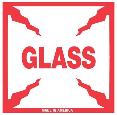 Tape Logic Glass Staples® Shipping Label, 4 x 4, 500/Roll