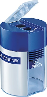 Staedtler Manual Pencil Sharpener, Blue/Silver (512 001)
