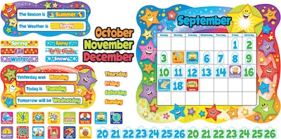 Star Calendar Bulletin Board Set, 165 pieces