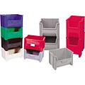 Quantum Storage Systems Ultra Giant Stackable Bins, 15 1/4 x 19 7/8 x 12 7/16, 3/Ct (Qgh700-Bk)