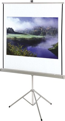 Quartet® Portable Tripod Projection Screen, 70 x 70, High-Res, Matte Surface