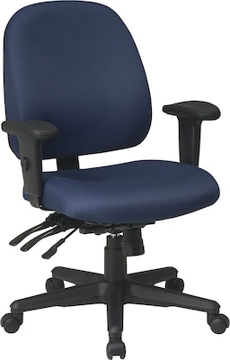Office Star Ratchet Back Multi Function Fabric Ergonomic Task Chair, Blue