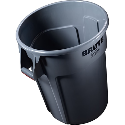 Rubbermaid Brute Vented Round Trash Receptacle, 44-Gallons, Gray (FG264360GRAY)