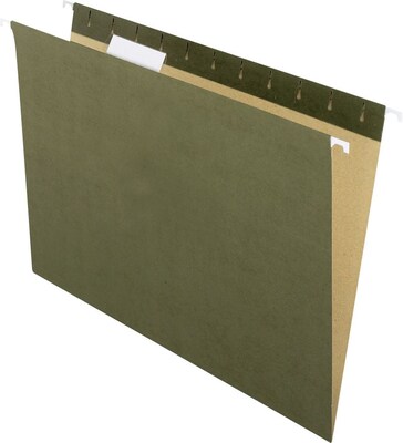 Pendaflex Earthwise Recycled Hanging File Folder, 3/4 Expansion, 5-Tab, Letter Size, Green, 25/Box (