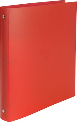 1/2 Simply Poly Binder with Round Rings, Red