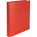 Simply Poly 1-Inch Round-Ring Non-View Binder, Red (15149-CC)