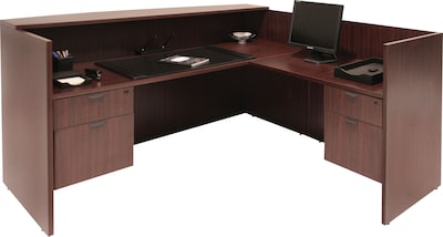 Regency Legacy 42"H x 71"W Double Box File Pedestal Reception Desk, Cherry (LRDRT2BFCH)