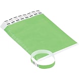 Crowd Management Wristbands, Sequentially Numbered, Green, 500 Per Pack