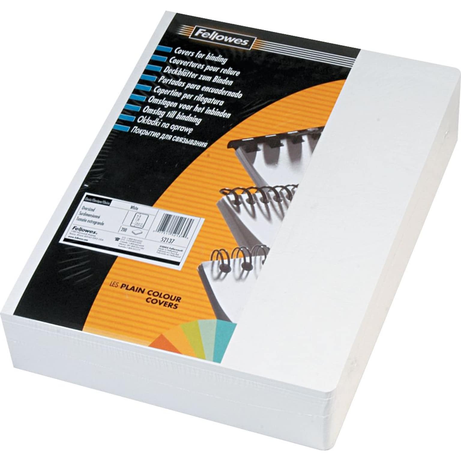 Fellowes Presentation Cover, 8.74 x 11.26, White, 200/Pack (52137)