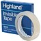 Highland Invisible Tape, 3/4 x 72 yds., 1/Roll (6200342592)