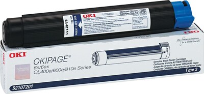 OKI 52107201 Black Toner Cartridge, Standard Yield