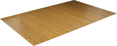Anji Mountain Standard Bamboo Roll-Up Chairmat, Rectangular, 48x72, Natural