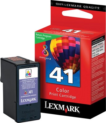 Lexmark 41 Color Ink Cartridge, Standard Yield (18Y0141)