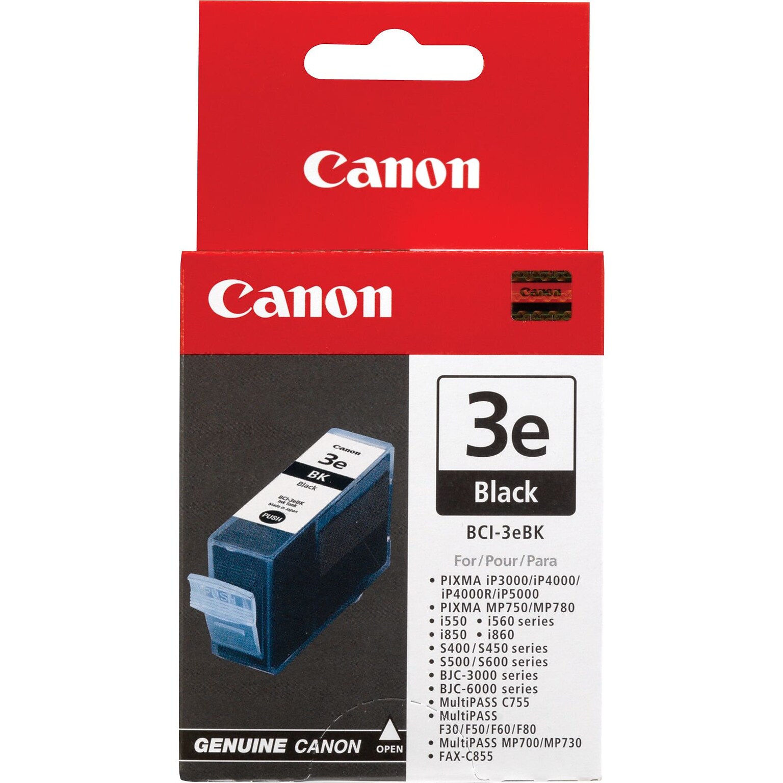 Canon 3e Black Standard Yield Ink Cartridge (4479A249AB)