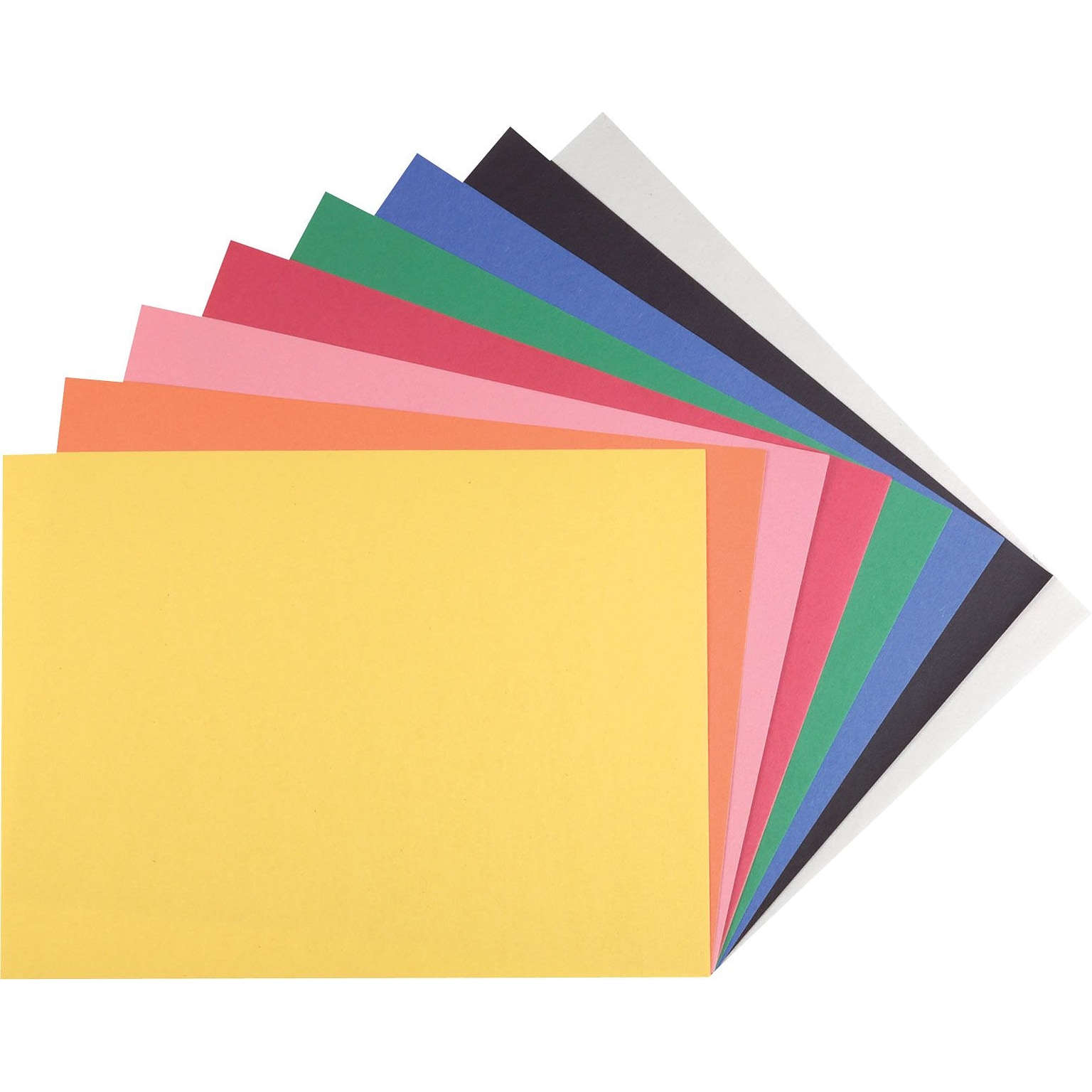 Staples® Construction Paper; 9x12, Assorted Colors