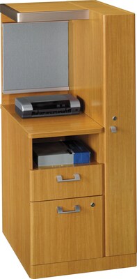 Bush Business Quantum RH Storage Tower, Modern Cherry, Installed
