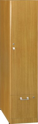 Bush Business Furniture Quantum Storage Tower (Tall), Modern Cherry, Installed