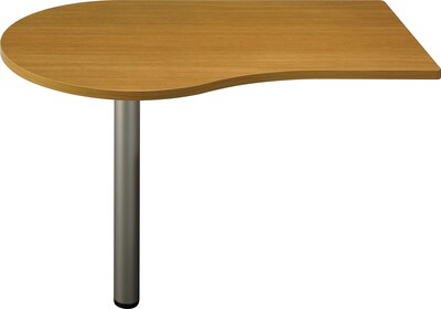 Bush Business Furniture Quantum 48W b Peninsula, Modern Cherry, Installed