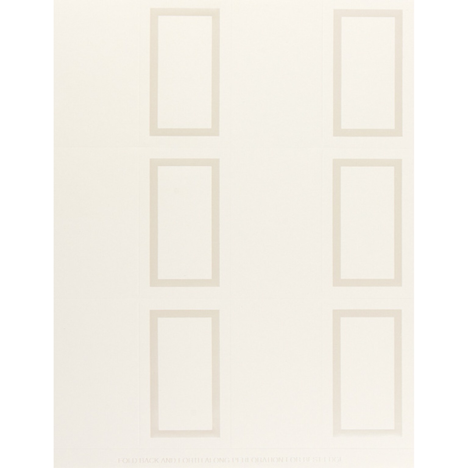 Masterpiece Studios Pearl Border Place Cards, 3.5  x 4.25, Ivory, 60/Pack (959005)
