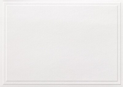Great Papers® Triple Embossed White Note Cards, 50/Pack