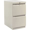 HON Brigade 2-Drawer Mobile Vertical File Cabinet, Letter Size, Lockable, 28H x 15W x 23D, Putty