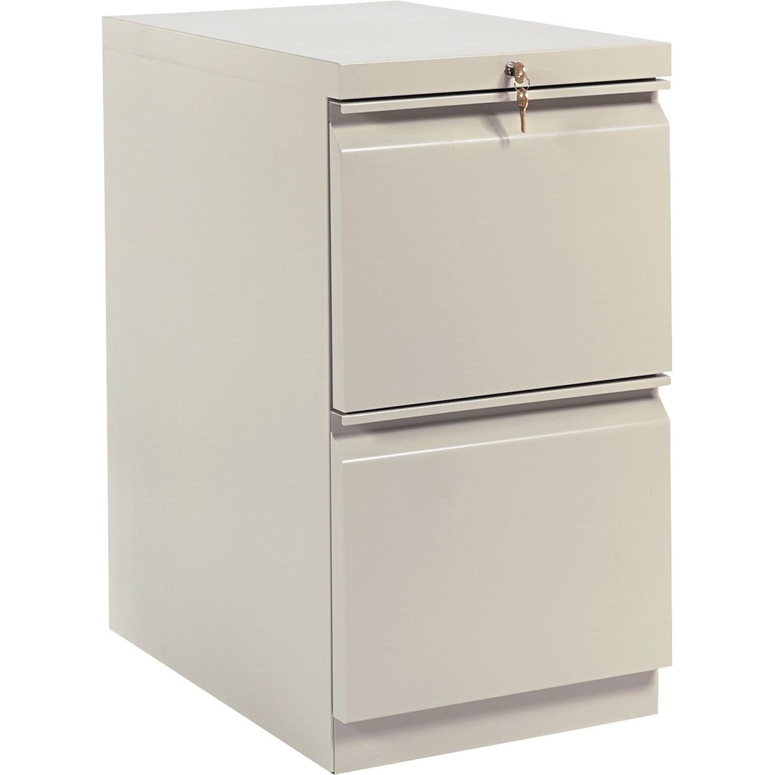 HON Brigade 2-Drawer Mobile Vertical File Cabinet, Letter Size, Lockable, 28H x 15W x 23D, Putty (HON33823RL)