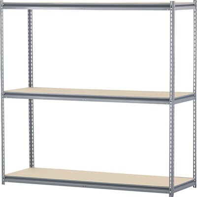 Edsal® 16 Gauge Wide Span Boltless Shelving, 5 Shelves, Gray, 72H x 72W x 24D