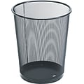 Rolodex Stainless Steel Trash Can with no Lid, Black, 4.5 gal. (22351)