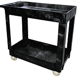 Rubbermaid 4-Shelf Plastic/Poly Mobile Utility Cart, Black (FG9T6600BLA)