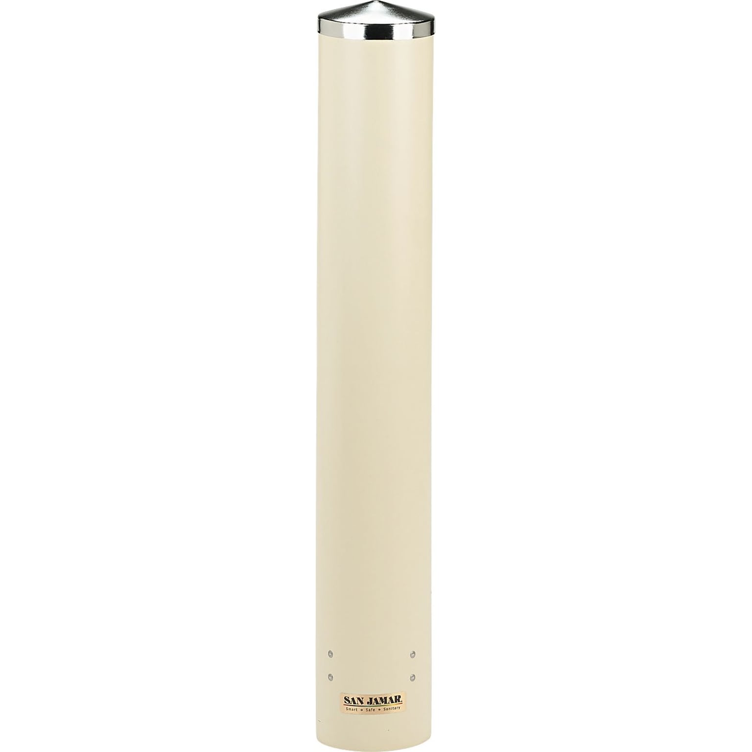 San Jamar® Foam Cup Dispenser with Removable Cap for 10 oz. Cups, 23 1/2(H) x 3 1/4(Dia), Sand