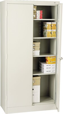 Tennsco® Standard Steel Storage Cabinet, Non-Assembled, 72Hx36Wx18D", Light Gray
