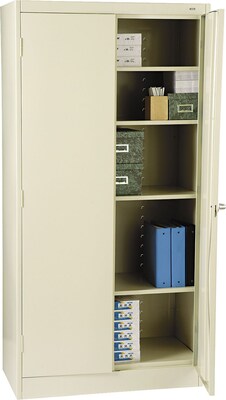 Tennsco® Standard Steel Storage Cabinet, Non-Assembled, 72Hx36Wx18D, Putty