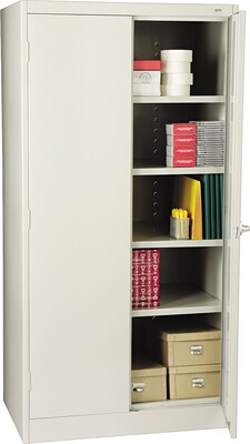 Tennsco® Standard Steel Storage Cabinet, Non-Assembled, 72Hx36Wx24D, Light Gray